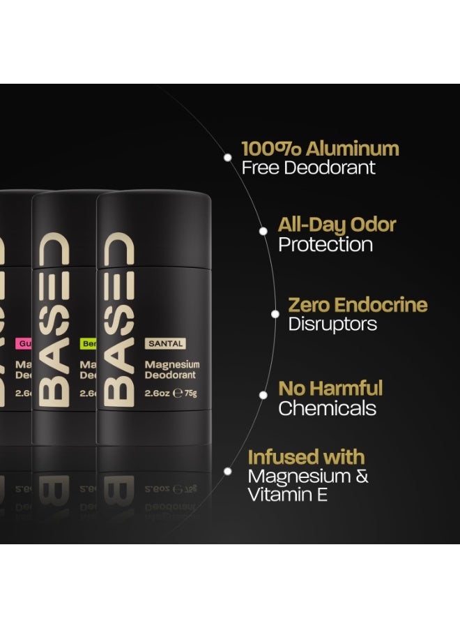 Based Performance Deodorant For Men, All Day Odor Protection, Aluminum Free with Magnesium, Beeswax & Shea Butter, 100% Paraben, Sulfate, Phthalate Free, Naturally-Derived Guava Nectar Scent - Image 2